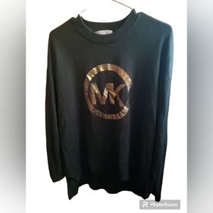 MK Sweater Green with Gold Bling Logo NWOT
